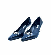 Load image into Gallery viewer, PRADA Size 7.5 Black Leather Solid Pumps
