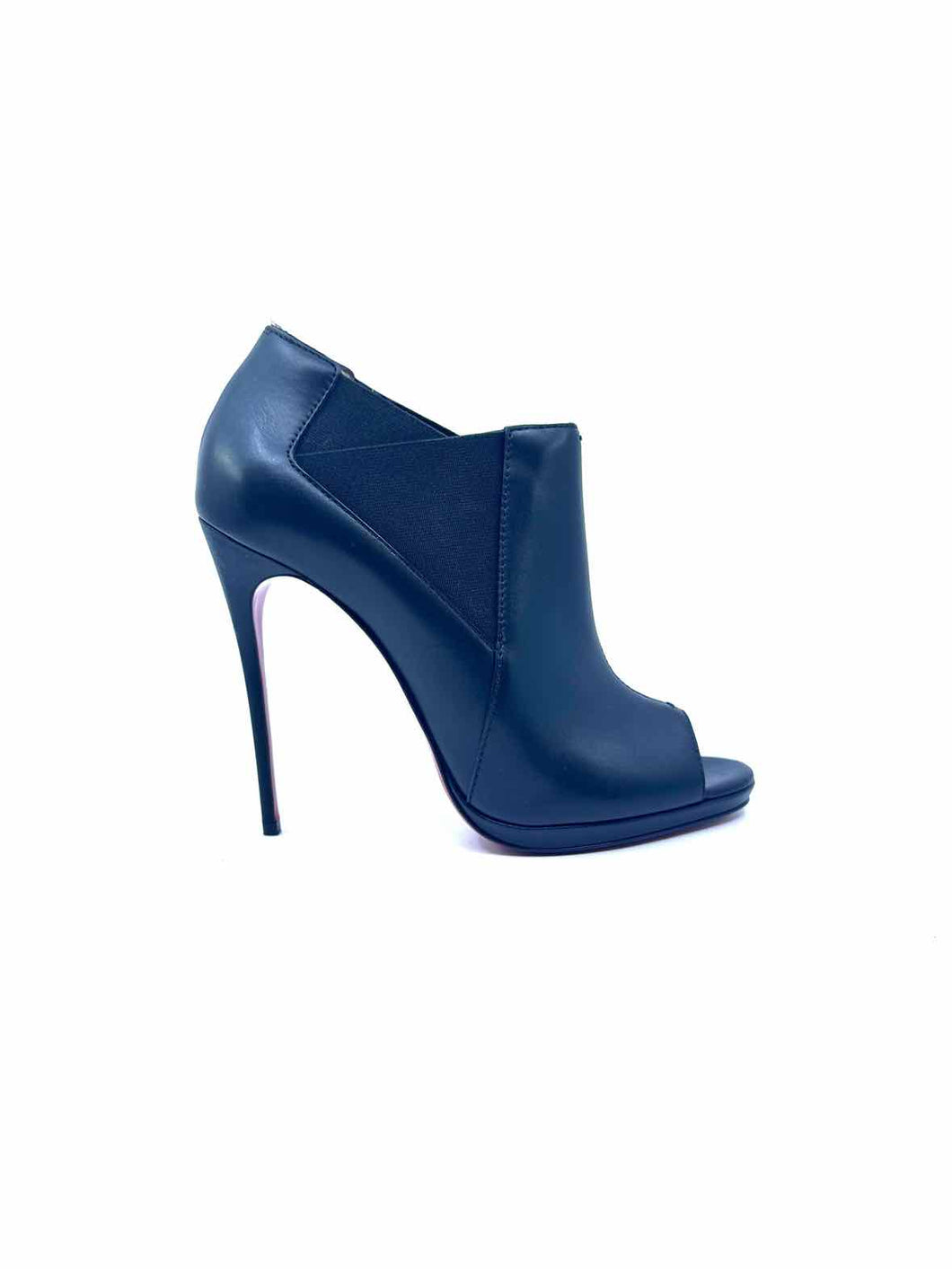CHRISTIAN LOUBOUTIN Size 9 Black Leather Ankle Boot