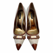 Load image into Gallery viewer, DOLCE &amp; GABBANA Size 11 Beige, Brown Canvas Solid Pumps
