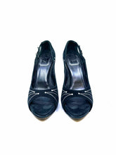 Load image into Gallery viewer, CHRISTIAN DIOR Size 7.5 Black Suede Solid Pumps
