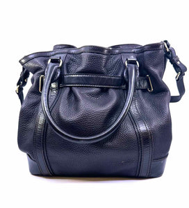 BURBERRY Brown Leather Solid Handbag