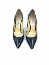 Load image into Gallery viewer, JIMMY CHOO Size 8.5 Black Patent Leather Solid Pumps
