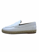Load image into Gallery viewer, HERMES Size 9 White Leather Loafers
