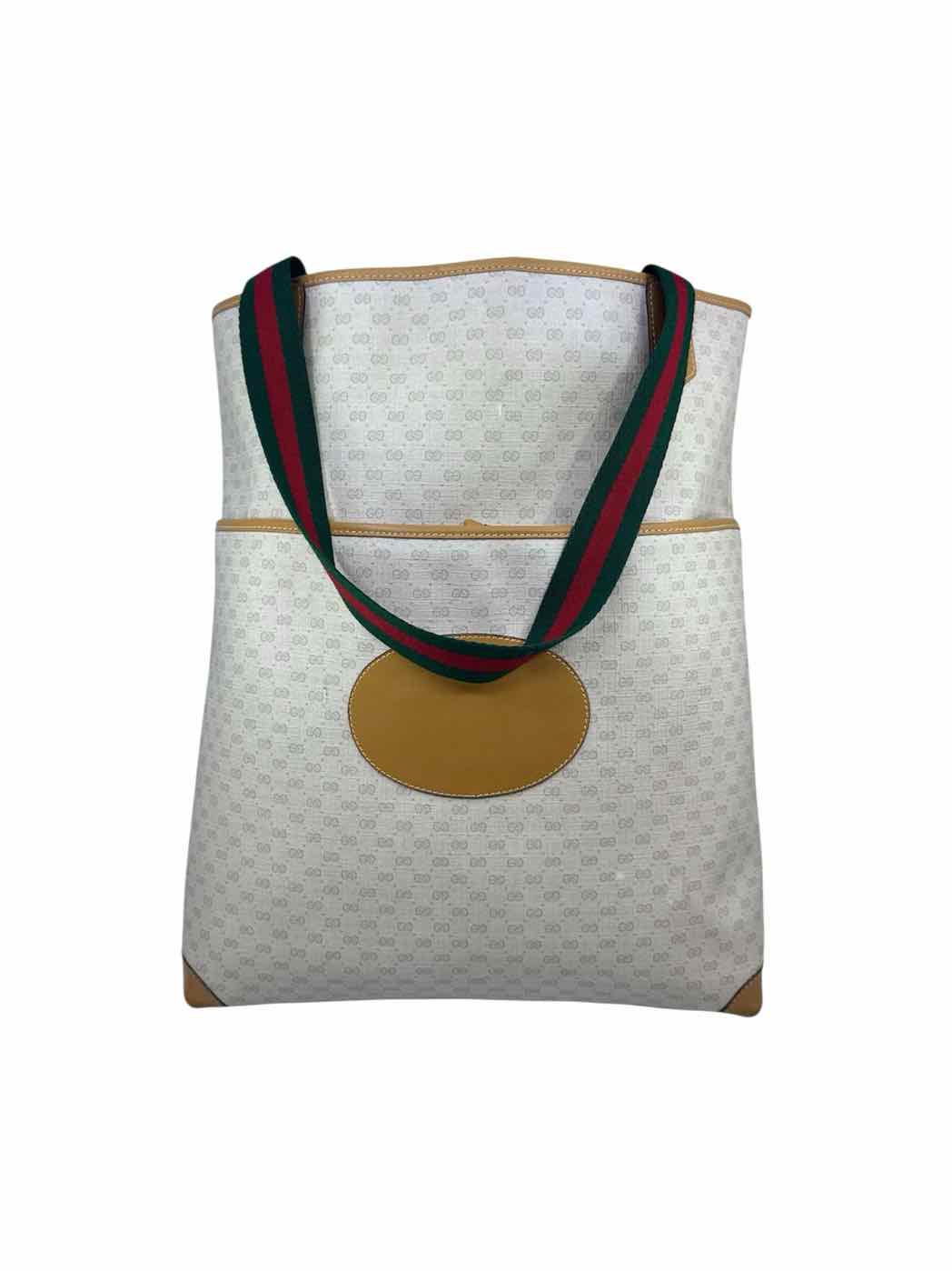 GUCCI Cream Coated canvas Monogram Handbag
