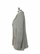 Load image into Gallery viewer, CHANEL Size 8 Light Grey Poly Blend Blazer
