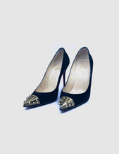 Load image into Gallery viewer, CHRISTIAN LOUBOUTIN Size 9 Black Suede Studs Pumps
