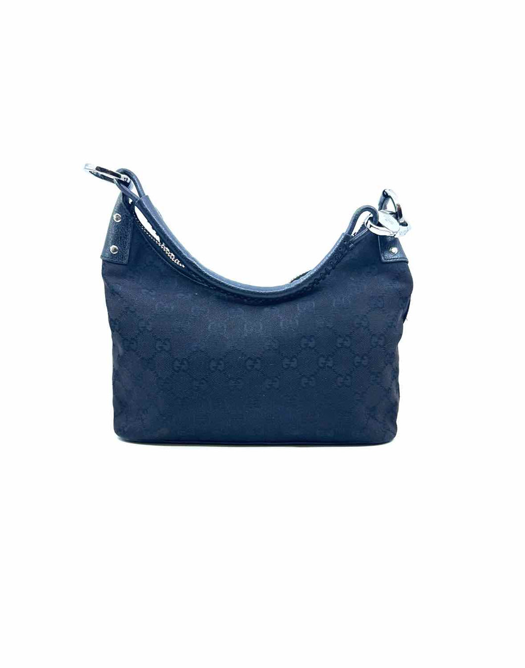 GUCCI Black Canvas Monogram Handbag