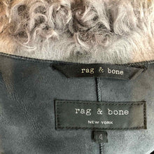 Load image into Gallery viewer, RAG &amp; BONE Size 4 Grey Suede Jacket
