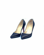 Load image into Gallery viewer, CHRISTIAN LOUBOUTIN Size 9 Black, silver Pumps
