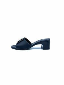 HERMES Size 9 Black Mules