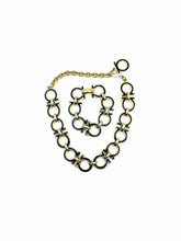 Load image into Gallery viewer, SALVATORE FERRAGAMO Black &amp; Gold 2 Piece Set
