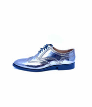 Load image into Gallery viewer, NEIL BARRETT Size 12 Silver Patent Leather Oxfords

