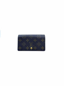 LOUIS VUITTON BROWN & BEIGE Coated canvas Wallet