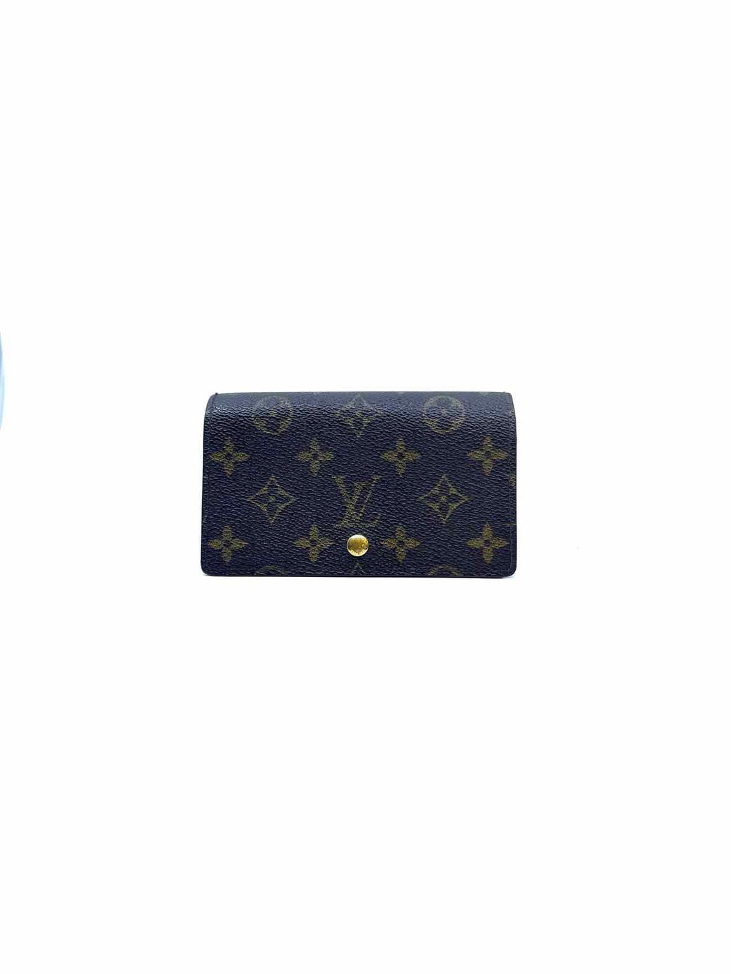 LOUIS VUITTON BROWN & BEIGE Coated canvas Wallet