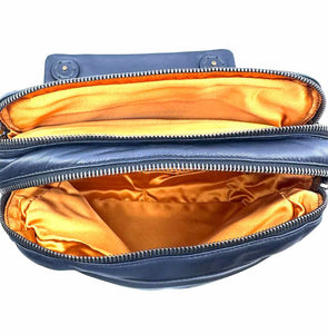 PRADA black, orange Leather Handbag