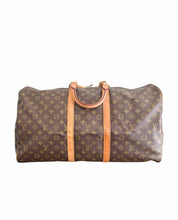 Load image into Gallery viewer, LOUIS VUITTON Brown Coated Canvas MONOGRAM Duffle Bag
