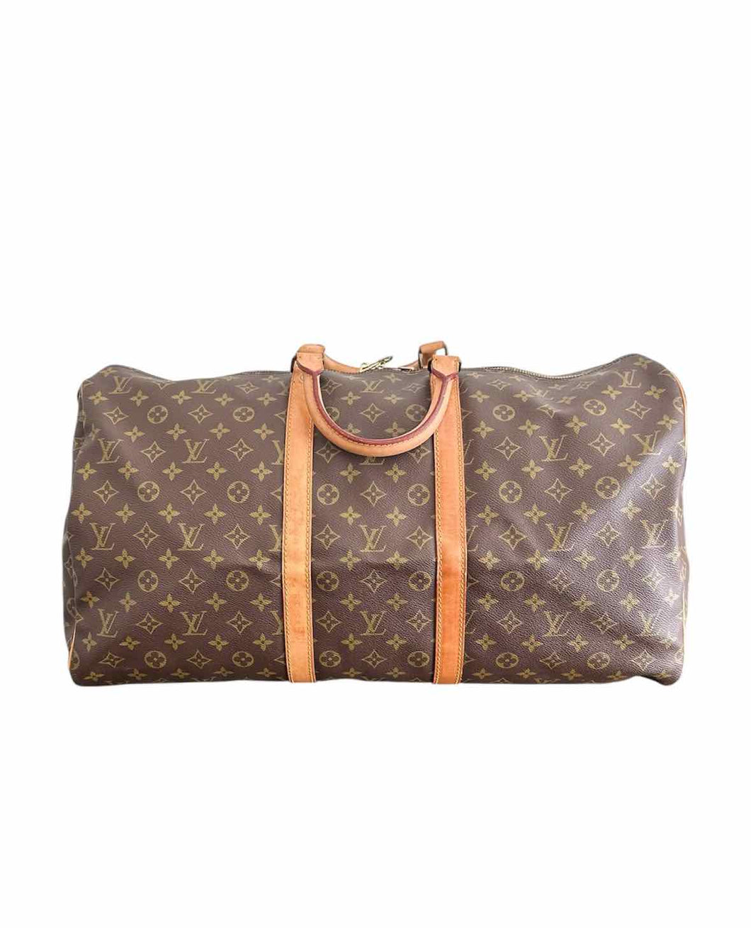 LOUIS VUITTON Brown Coated Canvas MONOGRAM Duffle Bag