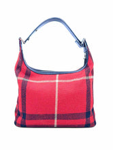 Load image into Gallery viewer, BURBERRY Black &amp; Red Wool Handbag
