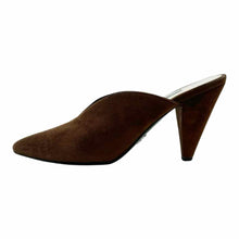 Load image into Gallery viewer, PRADA Size 7.5 Brown Suede Solid Mules
