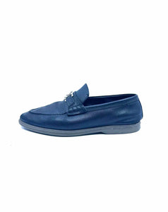 LOUIS VUITTON Size 8.5 Black Men's Loafers