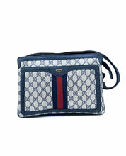 Load image into Gallery viewer, GUCCI Navy, Beige Coated canvas Monogram Handbag
