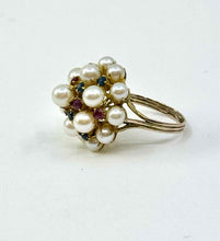 Load image into Gallery viewer, Pearl Ruby Sapphire Ring
