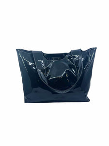 SALVATORE FERRAGAMO Black Patent Leather Tote