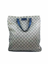 Load image into Gallery viewer, GUCCI Navy, Brown Coated canvas Monogram Handbag
