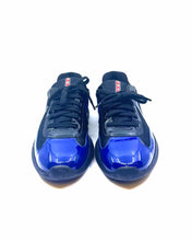 Load image into Gallery viewer, PRADA Size 12 Black &amp; Blue Men&#39;s Sneakers
