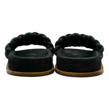 Load image into Gallery viewer, CHLOE Size 10 Navy Leather Woven Slide
