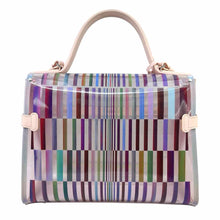 Load image into Gallery viewer, DELVAUX  Batignolles Pink PVC Stripe Handbag
