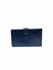 CHANEL Continental Black Leather Solid Wallet