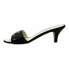 Load image into Gallery viewer, CHANEL Size 9.5 Black Patent Leather Solid Sandals
