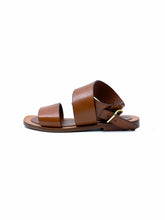 Load image into Gallery viewer, CELINE Size 6 Camel Leather Solid Sandals
