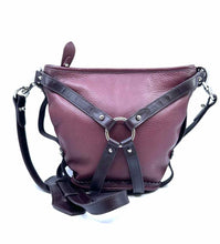 Load image into Gallery viewer, ALEXANDER MCQUEEN Maroon Leather Solid Handbag
