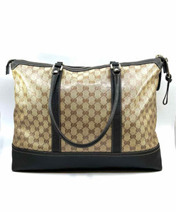 GUCCI Brown Coated canvas Monogram Handbag