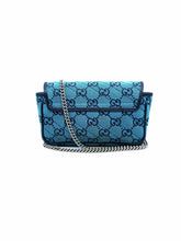 Load image into Gallery viewer, GUCCI Blue Canvas Monogram Handbag
