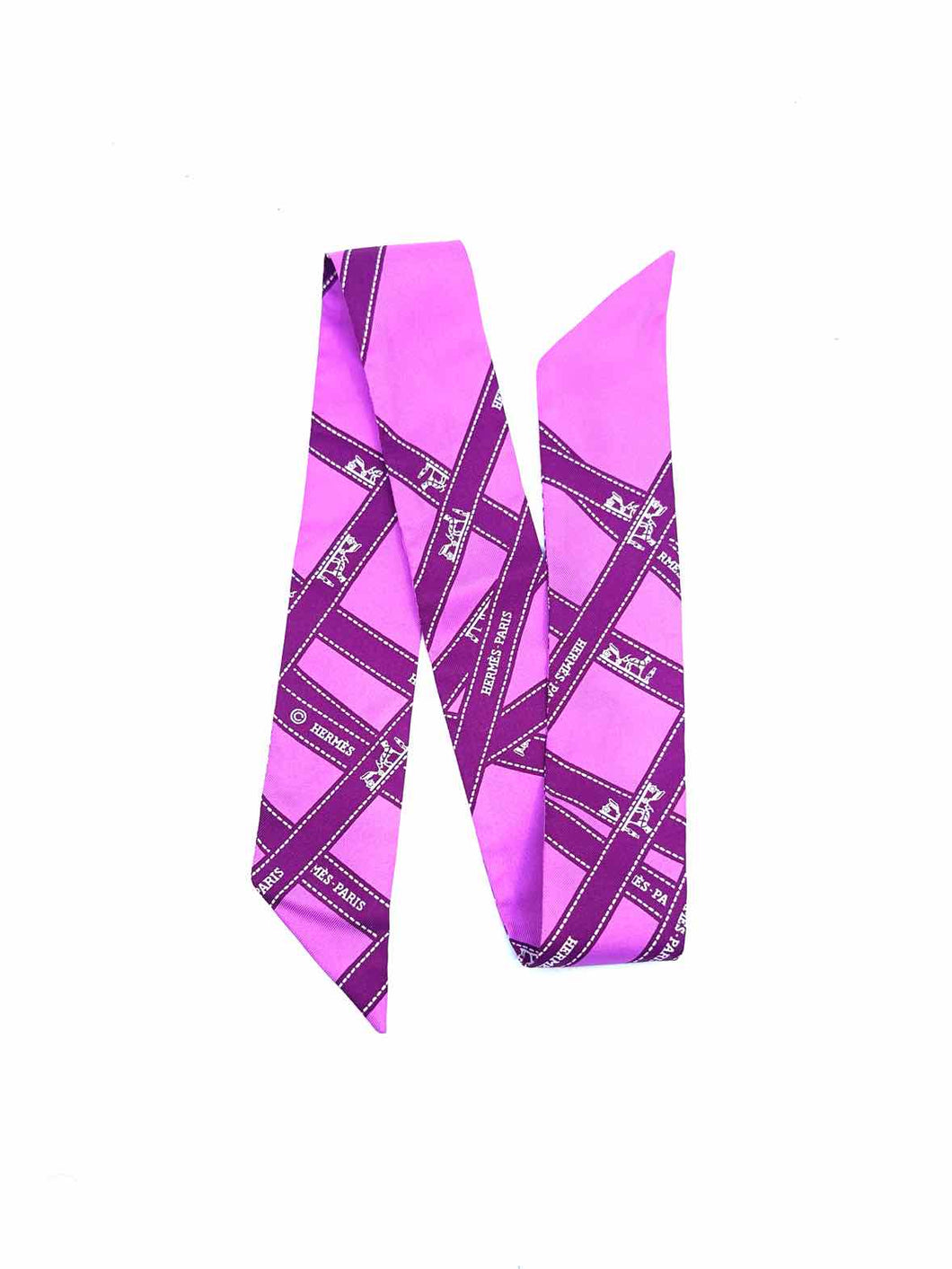 HERMES Pink Silk Scarf