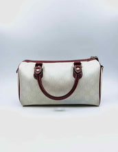 Load image into Gallery viewer, GUCCI Tattoo White, red Coated canvas Monogram Handbag
