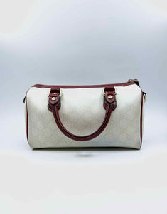 GUCCI Tattoo White, red Coated canvas Monogram Handbag