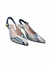 Load image into Gallery viewer, BALMAIN Size 10 Brown, beige Embossed Sling back
