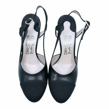 Load image into Gallery viewer, SALVATORE FERRAGAMO Size 6.5 Black Leather Solid Slingback
