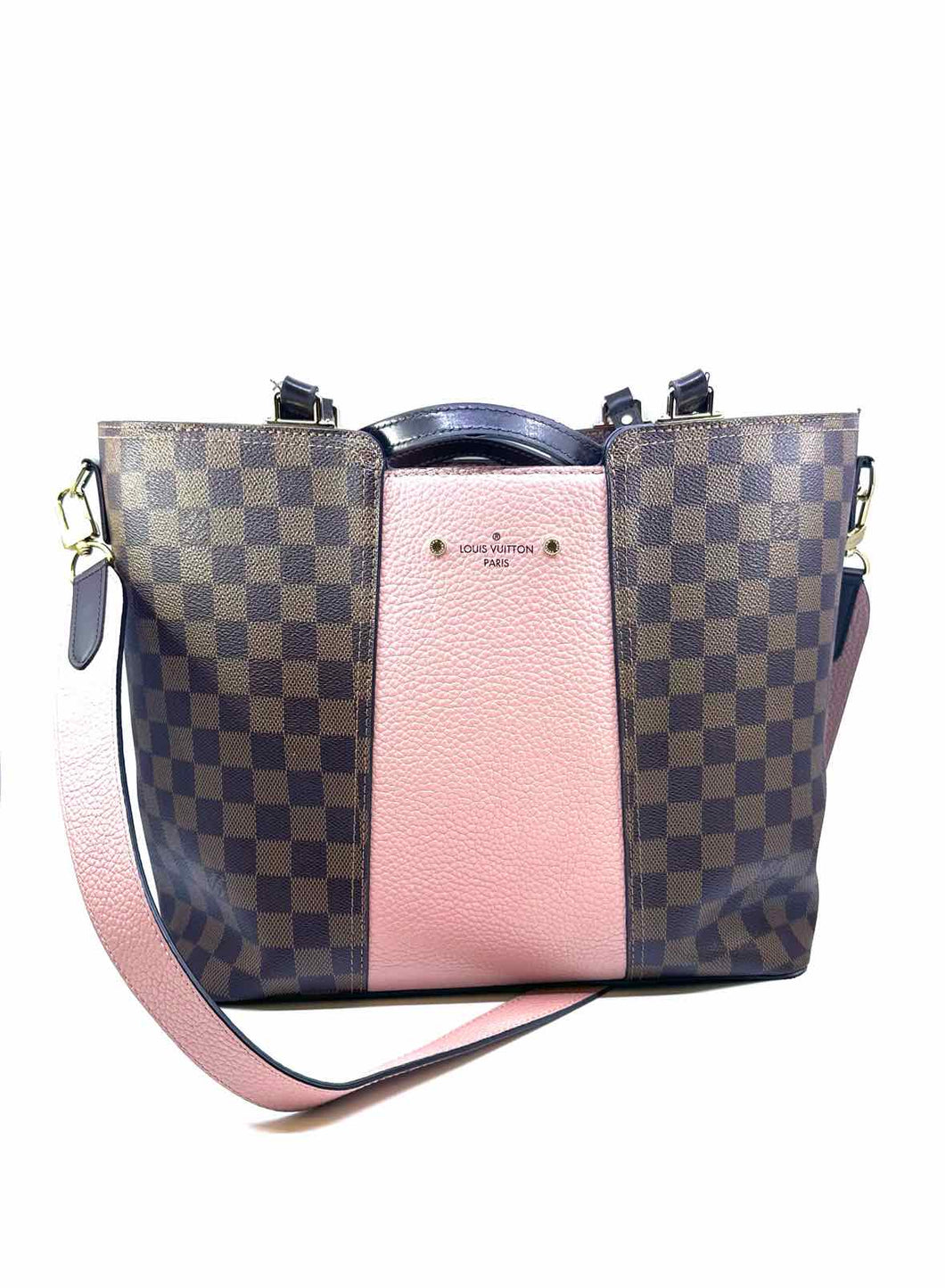 LOUIS VUITTON Jersey Brown, Pink Coated canvas Damier Handbag