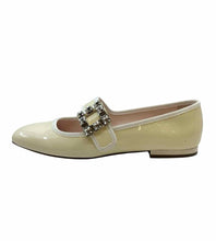 Load image into Gallery viewer, ROGER VIVIER Size 6.5 Cream Patent Leather Solid Flats
