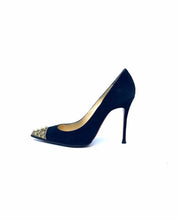 Load image into Gallery viewer, CHRISTIAN LOUBOUTIN Size 9 Black Suede Studs Pumps
