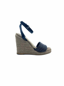 BRUNELLO CUCINELLI Size 8.5 Black Leather Wedge