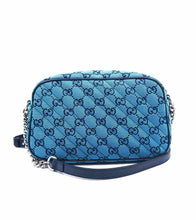 Load image into Gallery viewer, GUCCI Blue Canvas LOGO Handbag
