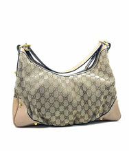 Load image into Gallery viewer, GUCCI Brown, Tan Fabric LOGO Handbag
