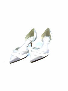 CHRISTIAN DIOR Size 8 Grey, White Pumps