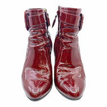 Load image into Gallery viewer, BURBERRY Size 7 Maroon Patent Leather Quilted Ankle Boot
